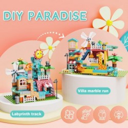 SUMXTCH Marble Run Building Blocks 255pcs Marble Maze with Elevator DIY Toys Marble Track Sets Educational Toys for Kids 4-8 ...