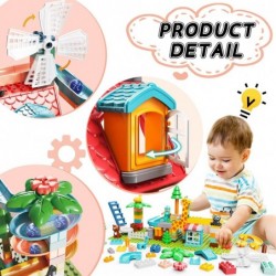 SUMXTCH Marble Run Building Blocks 255pcs Marble Maze with Elevator DIY Toys Marble Track Sets Educational Toys for Kids 4-8 ...