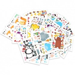 Make a Face Sticker Sheets Make Your Own Animal Mix and Match Sticker for Kids. 36 PCS as Gift of Festival Reward Birthday Pa...