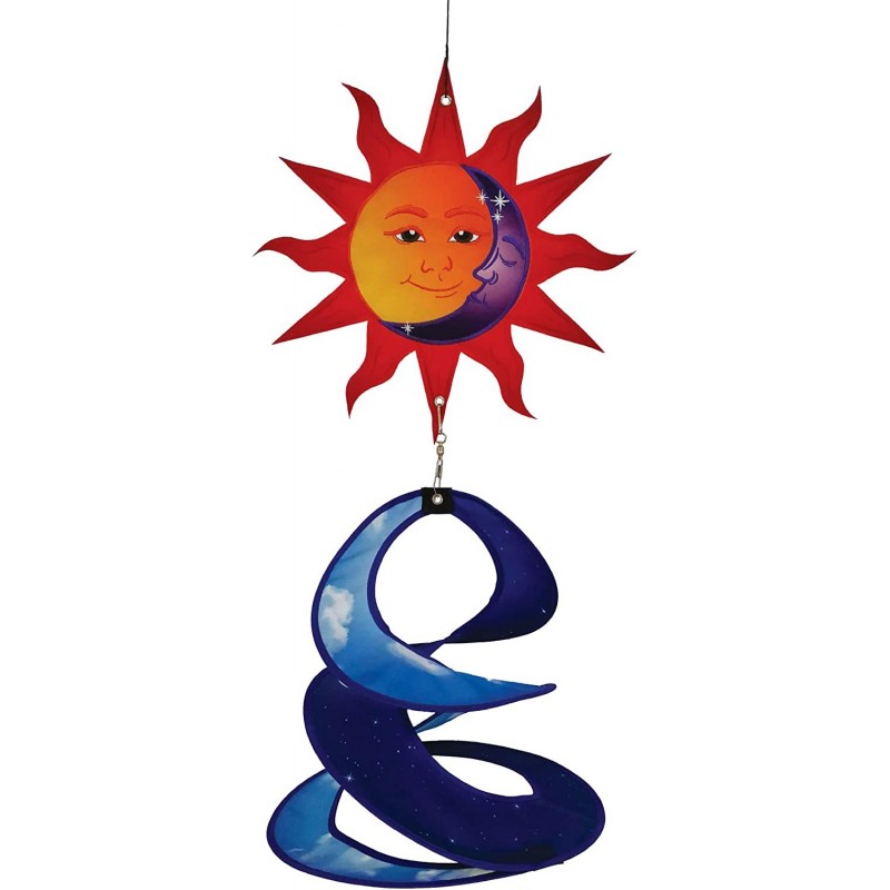 Sun and Moon Theme Duet Sun & Moon 12" W x 25" H x 10" D $35.33 Kites & Wind Spinners