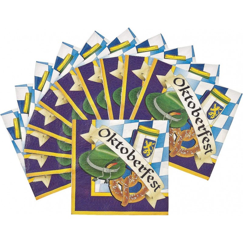 Oktoberfest Luncheon Napkins (16pc) - Party Supplies - Print Tableware - Print Napkins - 16 Pieces $14.41 Kids' Party Tableware