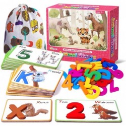 Number Alphabet Flash Cards for Toddlers Montessori Learning Educational Toys Gift for 2 3 4 5 6 Years Old Girls Boys ABC Let...