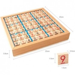 Wooden Sudoku Puzzle Board Game with Drawer Number Thinking Tiles Logical Reasoning Training Classic Table Toy for Adults and...