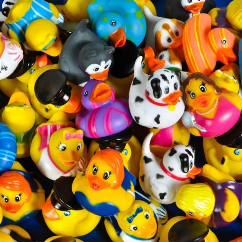 2 Inch Rubber Ducky Assortment 50 Pieces per Order $40.83 Bathtub Toys