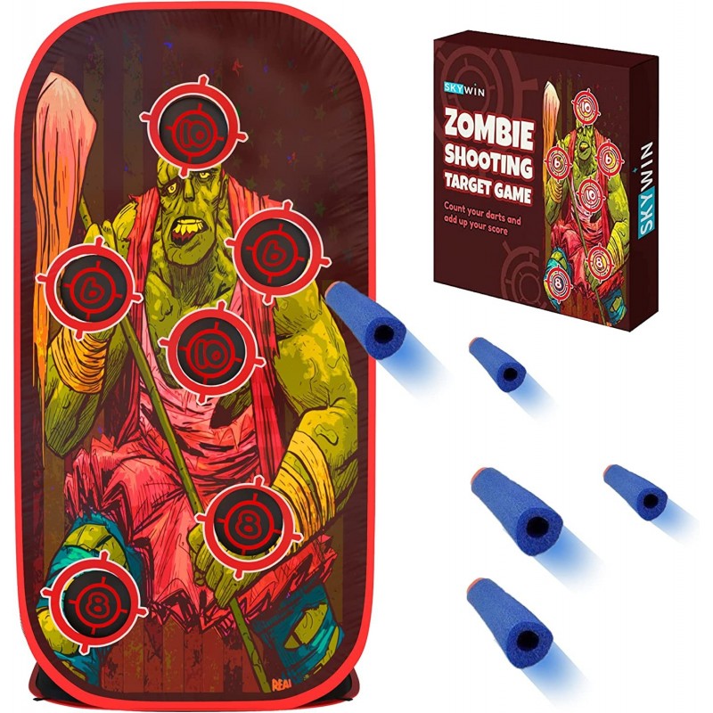 Shooting Targets - Zombie Target for Shooting Practice with Score Holes Compatible with Nerf Targets for Kids 47 x 25 x 27 in...