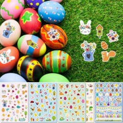 Children Stickers Sheet Assorted Easter Bunny Stickers for Party Favor DIY Craft Art Making Decoration 6-Sheet Easter Sticker...