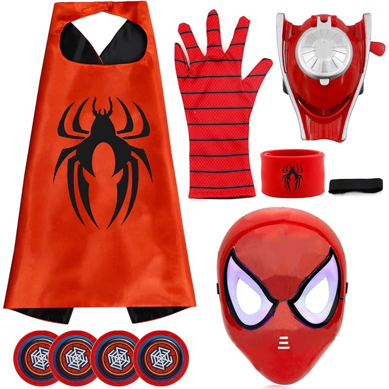 Superhero Capes for Kids Set Superhero Toys for Boys Girls Party Supplies Christmas Halloween Gifts (Red) $43.71 Kids' Costumes