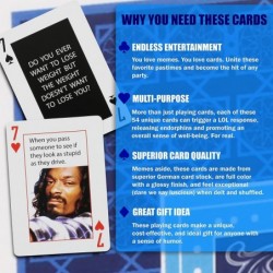 Meme Theme Playing Cards - 54 Uniquely Funny Cards Clever and Fun Gift Great for Parties or Game Nights $21.08 Card Games