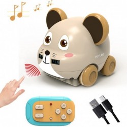 Baby Toys Toy Cars for 2 3 Year Old Boys Gesture Sense Cartoon Tracking Cars(Mouse) with Music Rechargeable Cute Shape Colorf...