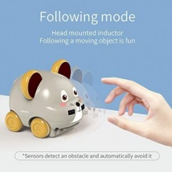 Baby Toys Toy Cars for 2 3 Year Old Boys Gesture Sense Cartoon Tracking Cars(Mouse) with Music Rechargeable Cute Shape Colorf...