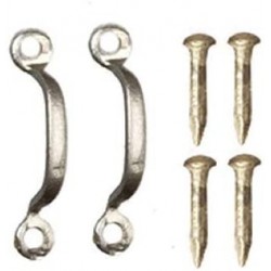 Dollhouse Silver Cabinet Door D Handles Drawer Pulls Miniature 1:12 Scale $16.72 Dollhouse Accessories