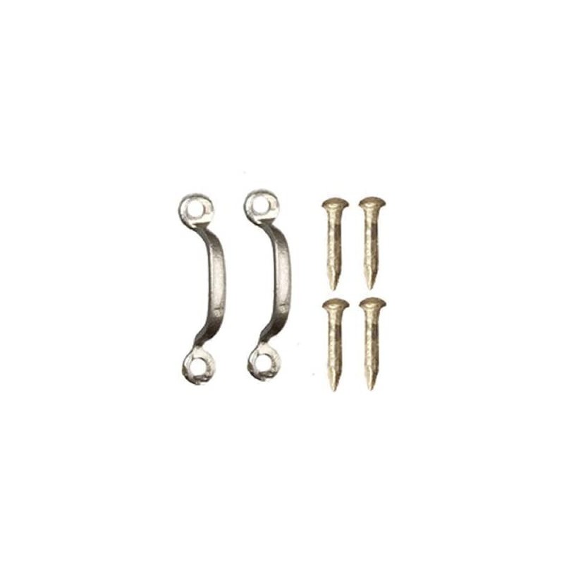 Dollhouse Silver Cabinet Door D Handles Drawer Pulls Miniature 1:12 Scale $16.72 Dollhouse Accessories