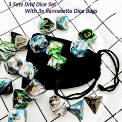 DND Dice Set 3 Sets Polyhedral Dice for Dungeons and Dragons DND Dice TRPG Table Board Roll Playing Games $19.89 Game Accesso...