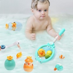 Bath Toys Bathtub Toy with Magnetic Fishing Games Toys Floating Squirting Toys for Toddlers and Babies $35.56 Bathtub Toys