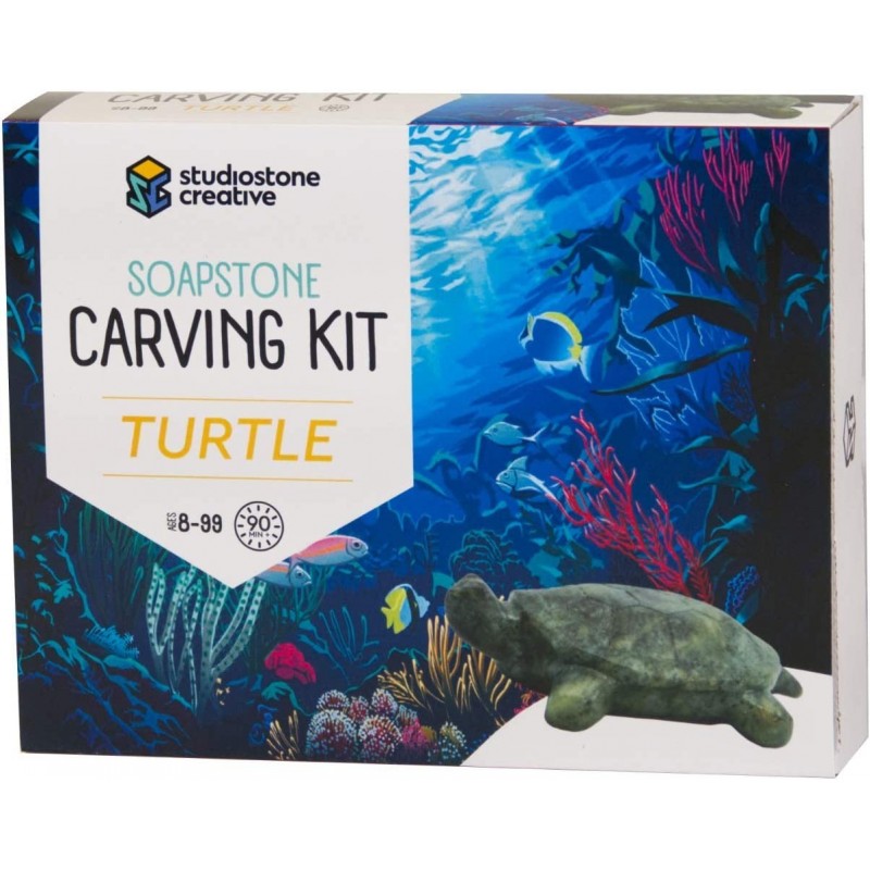 Turtle Soapstone Sculpture Carving DIY Arts and Crafts Kit for Kids Adults $61.15 Kids' Drawing & Writing Boards