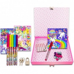 Lisa Frank Coloring Art Activity Super Set Bundle - Giant Lisa Frank Activity Set with Art Pad Paint with Water Supplies Cray...