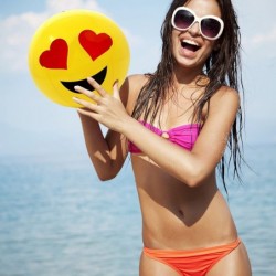 16" Emoji Party Pack Inflatable Beach Balls - Beach Pool Party Toys (12 Pack) $22.75 Swimming Pool & Outdoor Water Toys