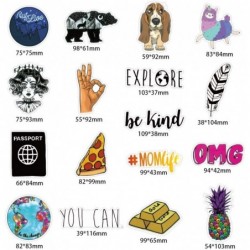 Cute Outdoor Positive Stickers [Big-57pcs] Ins Cool Funny Vinyl Sticker for Laptop Phone Computer Water Bottle Bike Helmet Ca...