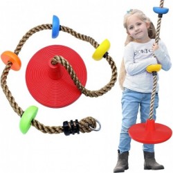 Tree Climbing Rope and Kids Disc Swing Seat Set Outdoor Backyard Playground Accessories $55.85 Play Sets & Playground Equipment