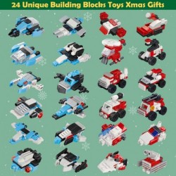 2022 Christmas Advent Calendars with Vehicles Building Blocks 24 Days Countdown Christmas Calendar 12 in 1 Giant Space Fire R...