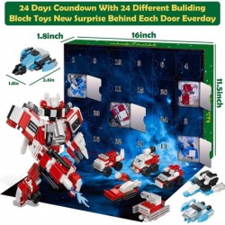 2022 Christmas Advent Calendars with Vehicles Building Blocks 24 Days Countdown Christmas Calendar 12 in 1 Giant Space Fire R...