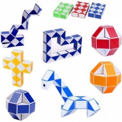 24 Pack Fidget Snake Cube Mini Twist Puzzle Bulk Toys for Kids Teens Stocking Stuffers Birthday Party Favors Classroom Reward...