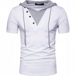 Men's Short Sleeve Hoodie T-Shirt Casual Slim Fit Workout Pullover Hooded Shirts $34.67 Electronic Learning & Education Toys