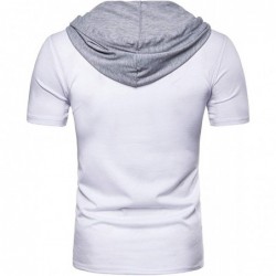 Men's Short Sleeve Hoodie T-Shirt Casual Slim Fit Workout Pullover Hooded Shirts $34.67 Electronic Learning & Education Toys