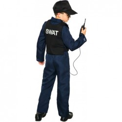 Swat Jumpsuit (Unisex) Child Costume with Cap $36.62 Kids' Costumes