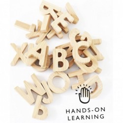 Bamboo Alphabet - Sensory Learning Toys for Toddlers Made with Sustainable Materials - Alphabet Toys with All 26 Letters - (3...