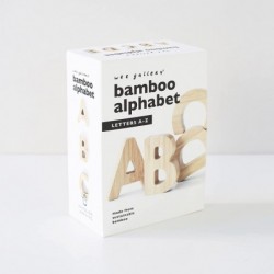 Bamboo Alphabet - Sensory Learning Toys for Toddlers Made with Sustainable Materials - Alphabet Toys with All 26 Letters - (3...