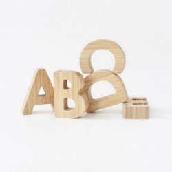 Bamboo Alphabet - Sensory Learning Toys for Toddlers Made with Sustainable Materials - Alphabet Toys with All 26 Letters - (3...