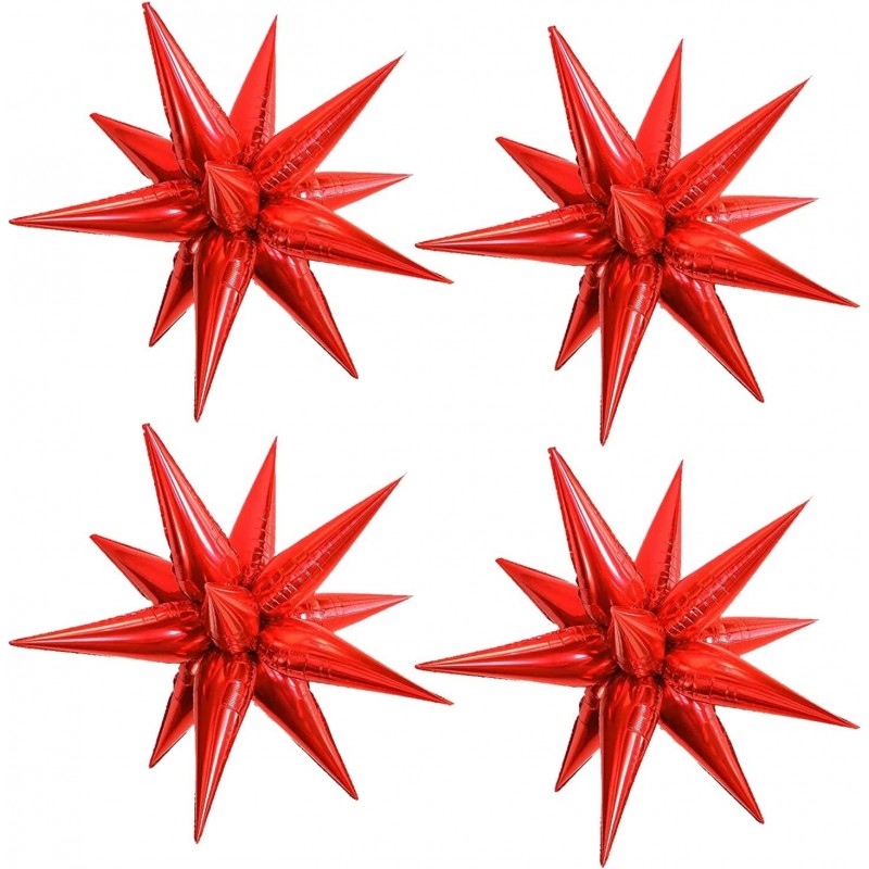 Explosion Star Foil Balloons 50pcs Red Foil Cone Balloons 26 inch Starburst Balloons Point Star Balloons for Halloween Christ...