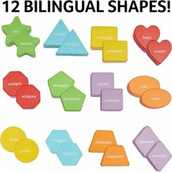 Smart Shapes Bilingual Sorting Cube - Activity Cube Toys for Toddler Learning in English and Spanish - Colorful Blocks in Woo...