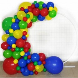 Toy Balloon Garland - Blue Green Red Yellow Latex Balloons for Toy Mario Birthday Circus Party Supplies $24.98 Kids' Party De...