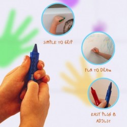 Kids Bath Crayons for Toddlers 1-3 Baby Stepping Into Fun - Washable Easy to Clean Non-Toxic $16.92 Bathtub Toys