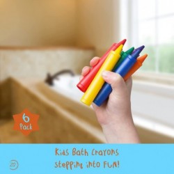 Kids Bath Crayons for Toddlers 1-3 Baby Stepping Into Fun - Washable Easy to Clean Non-Toxic $16.92 Bathtub Toys