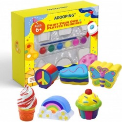 Paint Your Own Figurines Complete Plaster Craft Kit for Kids (Ice Cream Cake Butterfly Peace Symbol Cupcake and Rainbow) $25....