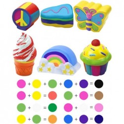 Paint Your Own Figurines Complete Plaster Craft Kit for Kids (Ice Cream Cake Butterfly Peace Symbol Cupcake and Rainbow) $25....