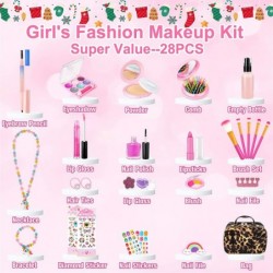 Kids Makeup Kit for Girls 3-12 Year Old Washable Makeup Set Toy 28PCS Real Makeup Set Safe & Non-Toxic Little Girls Makeup Ki...