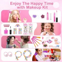 Kids Makeup Kit for Girls 3-12 Year Old Washable Makeup Set Toy 28PCS Real Makeup Set Safe & Non-Toxic Little Girls Makeup Ki...