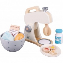 New Classic Toys Wooden Mixer Set Pretend Play Toy for Kids Cooking Simulation Educational Toys and Color Perception Toy for ...