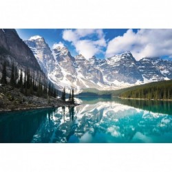 Jigsaw Puzzles 1000 Pieces for Adults - Moraine Lake & an Evening in Vancouver - Large 27" x 20" Puzzles for Adults and Kids ...