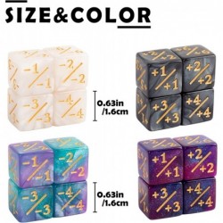 48 Pieces MTG Dice Counters Buff Token Dice Loyalty Dice Starry Marble D6 Dice Cube Compatible with Magic The Gathering CCG C...