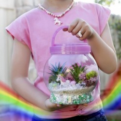 Unicorn Gift Set - DIY Terrarium Kit and Scented Markers Set - Easy DIY Kids Arts and Crafts Kits - Girls Toys and Birthday G...