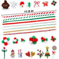 Christmas Pipe Cleaners 700 Pcs Christmas Pipe Cleaners Craft Set Including 200 Pcs Pipe Cleaners 400 Pcs Pom Poms Balls 100P...