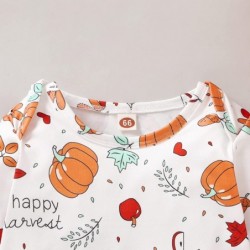 Baby Boys Girls Clothes Halloween Long Sleeve Hooded Romper Jumpsuit Pumpkin Ghost Printed Outfits $19.77 Kids' Costumes