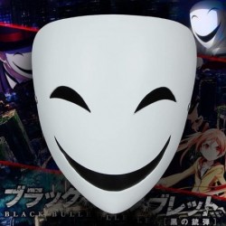 Black Bullet Mask Kagetane Hiruko Cosplay Mask Smile Face White Mask Resin Mask Prop Halloween $50.43 Kids' Dress-Up Accessories