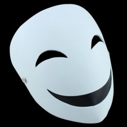 Black Bullet Mask Kagetane Hiruko Cosplay Mask Smile Face White Mask Resin Mask Prop Halloween $50.43 Kids' Dress-Up Accessories