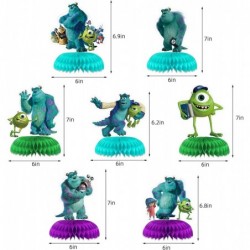 7Pcs Monster-Inc Birthday Party Decorations Monsters University Theme Honeycomb Centerpieces Monster-Inc Birthday Supplies fo...